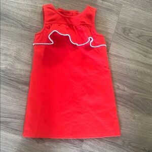 Janie and Jack Red Dress with White Trim